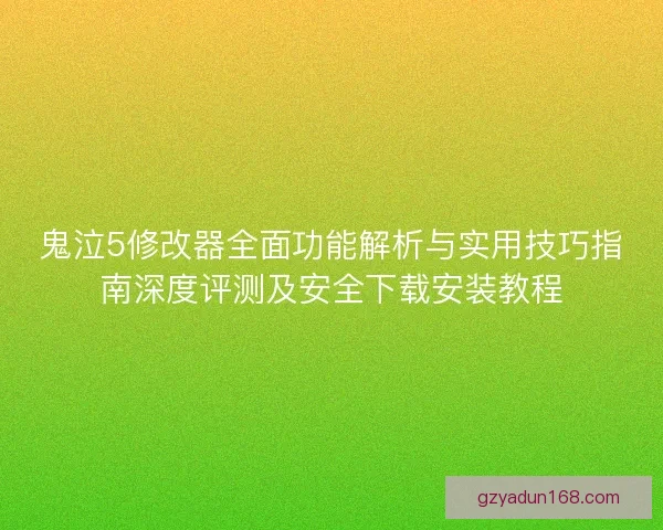 鬼泣5修改器全面功能解析与实用技巧指南深度评测及安全下载安装教程